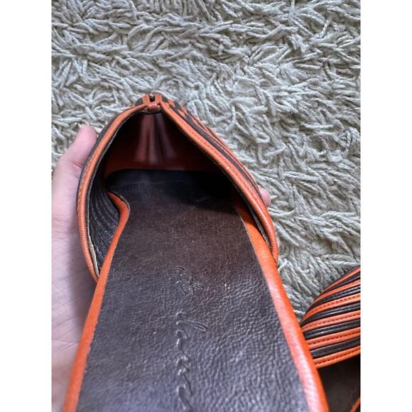 Leather Striped Mules Size 39 - Picture 7 of 7